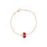 85A183-5081 | Chopard Happy Hearts Wings Rose Gold Red Stone Bracelet