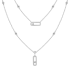 Messika Move Uno 2 Rows White Gold Necklace 8852