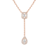 Messika My Twin Tie  0.10ctx2 Pink Gold Necklace 6693