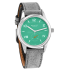 Nomos Club Campus 38 Electric Green Grey Velour Leather 726