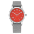 723.GB | Nomos Club Campus 38 Nonstop Red Grey Vegan Velour watch. Buy Online