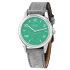 Nomos Club Campus Electric Green Grey Velour Leather 36 mm 715.GB