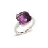 PAB4010_O6000_DB0OI | Pomellato Nudo Rose and White Gold Amethyst Diamond Ring