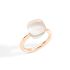 PAA1100_O6000_STBMP Pomellato Nudo Rose and White Gold Topaz Pearl Ring