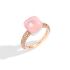 PAC0040_O7000_BRCQR | Pomellato Nudo White and Rose Gold Diamond Quartz Ring