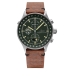 3006.011 | Sinn Hunting 3006 Chronograph Moonlight  Dark Green Dial Cowhide Style Brown Leather 44 mm watch. Buy Online