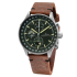 Sinn Hunting 3006 Chronograph Moonlight  Dark Green Dial Cowhide Style Brown Leather 44 mm 3006.011