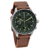 Sinn Hunting 3006 Chronograph Moonlight  Dark Green Dial Cowhide Style Brown Leather 44 mm 3006.011