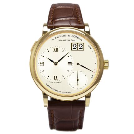 117.021G | A. Lange & Sohne Grand Lange 1 German dial yellow gold watch. Buy Online