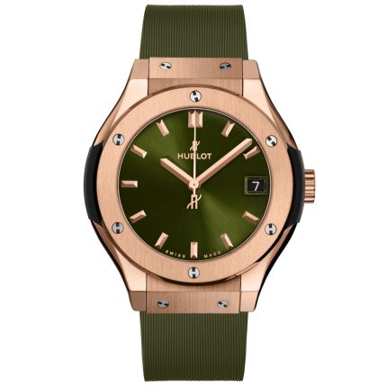 581.OX.8980.RX | Hublot Classic Fusion King Gold Green 33 mm watch. Buy Online