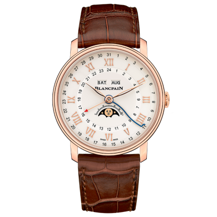 6676-3642-55A | Blancpain Villeret Quantieme Complet GMT 40 mm watch. Buy Online