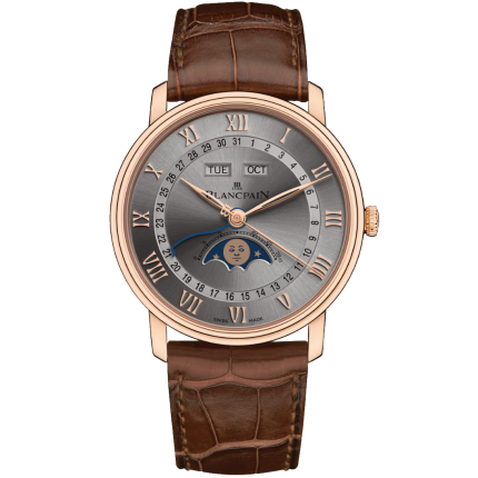 6654-3613-55B | Blancpain Villeret Quantieme Complet Automatic 40 mm watch. Buy Online