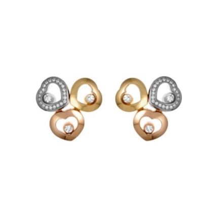 839390-9002|Buy Chopard Happy Curves Yellow Rose White Gold Earrings