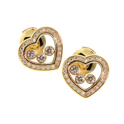 834502-0001 | Buy Chopard Happy Diamonds Yellow Gold Diamond Earrings