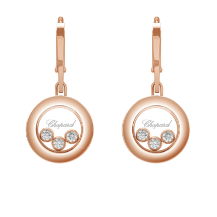 83A018-5301 | Chopard Happy Diamonds Icons Rose Gold Diamond Earrings
