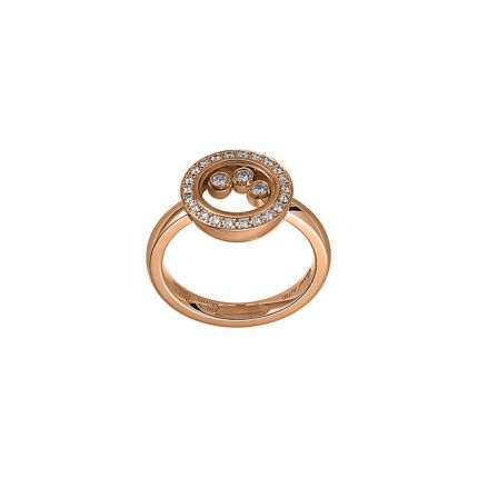 82A018-5209 | Chopard Happy Diamonds Icons Rose Gold Pave Ring Size 52