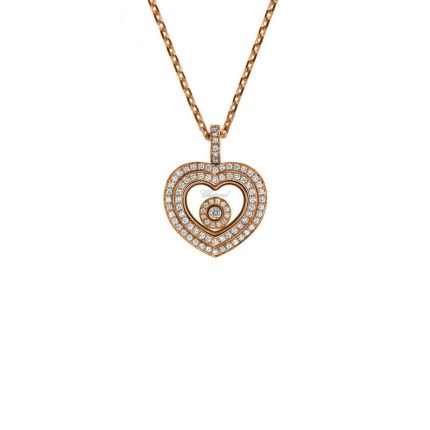 797209-5001 | Chopard Happy Diamonds Rose Gold Diamond Pendant Size M