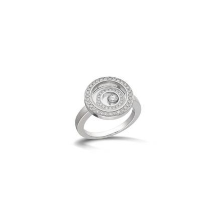 828230-1012 | Chopard Happy Diamonds White Gold Diamond Ring Size 55