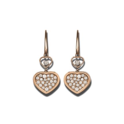 837482-5009 | Buy Chopard Happy Hearts Rose Gold Diamond Earrings