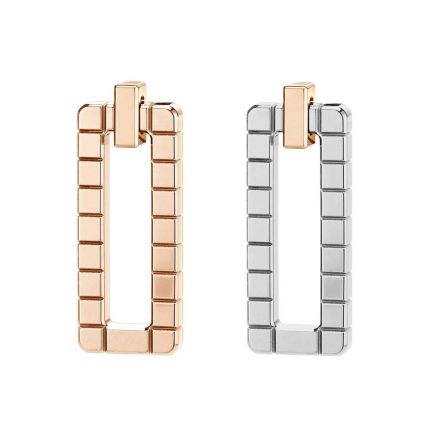 839895-9004 | Chopard Ice Cube White and Rose Gold Earrings | Buy Now