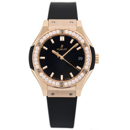 581.OX.1181.RX.1704 | Hublot Classic Fusion King Gold Pave 33 mm watch. Buy Online