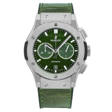 541.NX.8970.LR | Hublot Classic Fusion Chronograph Titanium Green 42 mm watch. Buy Online