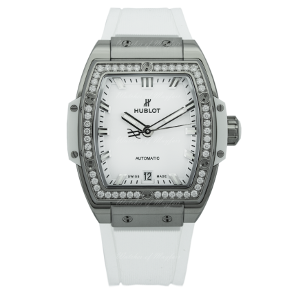 665.NE.2010.RW.1204 | Hublot Spirit of Big Bang Titanium White Diamonds 39mm watch. Buy Online