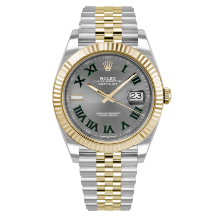 126333 | Rolex Datejust Oystersteel Steel Yellow Gold Dark Grey Dial Jubilee 41 mm watch. Buy Online