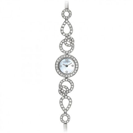 WA008503 | Boucheron Ava Deco White Gold Diamonds 18 mm watch. Buy Online
