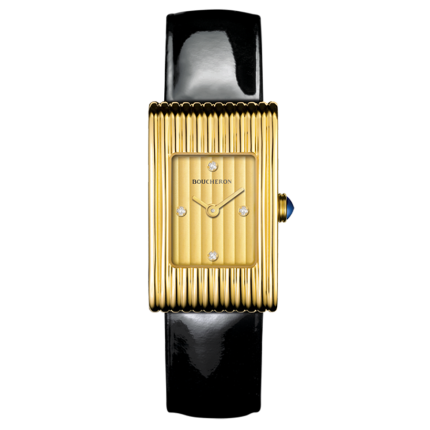 WA030507 | Boucheron Reflet Small Yellow Gold Gadroon Dial 18 x 29.5mm watch. Buy Now