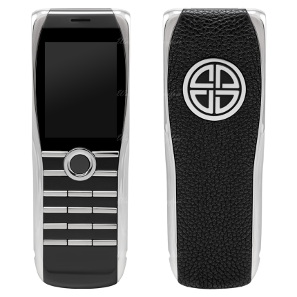 X7221-011-01 | XOR Titanium X2 Classic Black Calf Leather phone. Buy Online