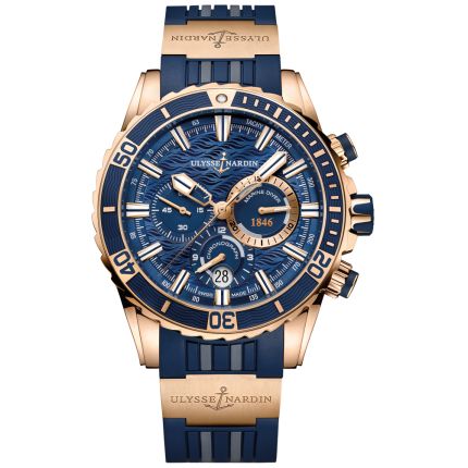 1502-151-3/93 | Ulysse Nardin Diver Chronograph Gold 44 mm watch. Buy Online