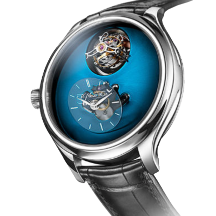 1810-1200 | H. Moser & Cie Endeavour Cylindrical Tourbillon H. Moser × MB&F Funky Blue Fume 42mm watch. Buy Online