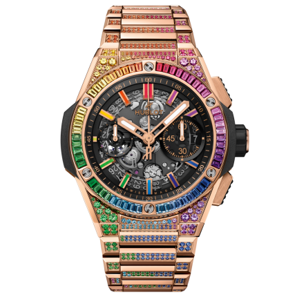 451.OX.1180.OX.3999 | Hublot Big Bang Integrated King Gold Rainbow 42 mm watch. Buy Online