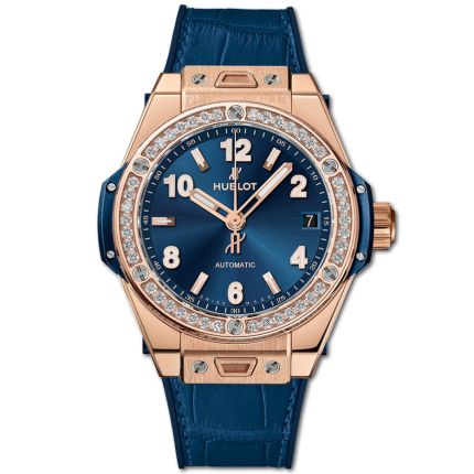 465.OX.7180.LR.1204 | Hublot Big Bang One Click King Gold Blue Diamonds 39 mm watch. Buy Online