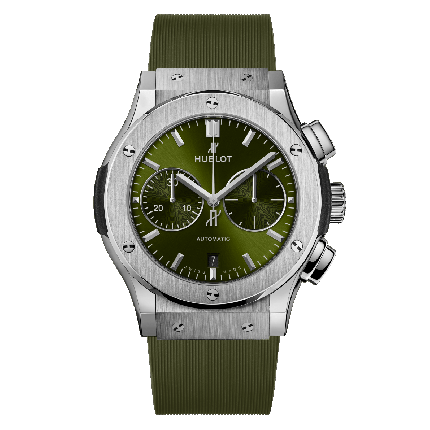 521.NX.8970.RX | Hublot Classic Fusion Chronograph Titanium Green 45 mm watch. Buy Online