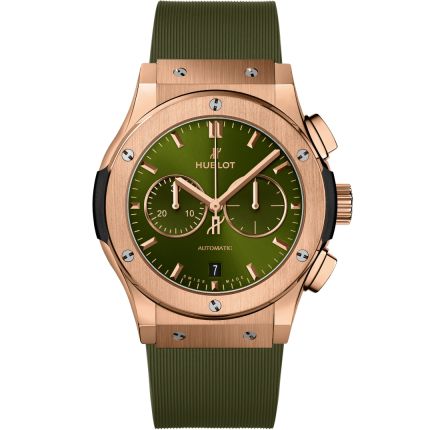 541.OX.8980.RX | Hublot Classic Fusion Chronograph King Gold Green 42 mm watch. Buy Online