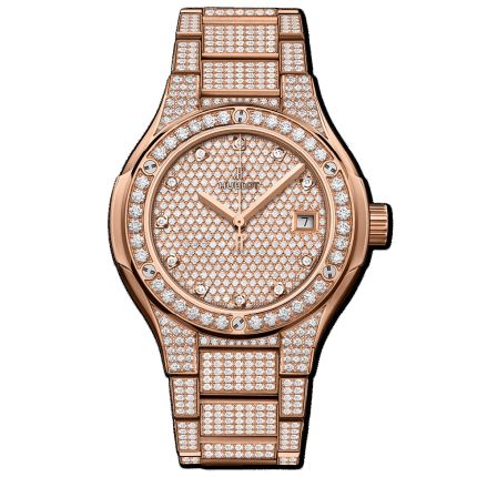 585.OX.9000.OX.3604 | Classic Fusion King Gold Full Pave Bracelet 33 mm watch. Buy Online