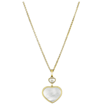 797482-0301 | Buy Online Chopard Happy Hearts Yellow Gold Mother-of-Pearl Diamond Pendant