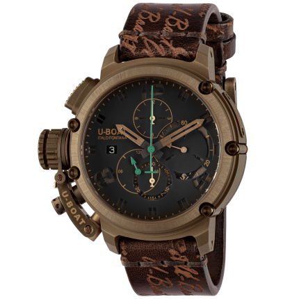 8526 | U-Boat Chimera 46 mm Sapphire Green Chrono Bronzo Limited Edition watch. Buy Online