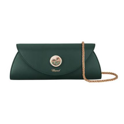 95000-0817 | Chopard Pochette Happy Cuir De Veau Lisse Vert