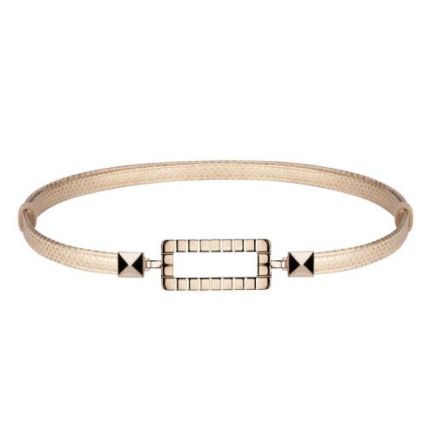 95009-0232 | Chopard Ice Cube Belt Gold Motif Anaconda Fabric