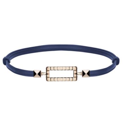 95009-0237 | Chopard Ice Cube Belt Navy Blue Box Calfskin Leather