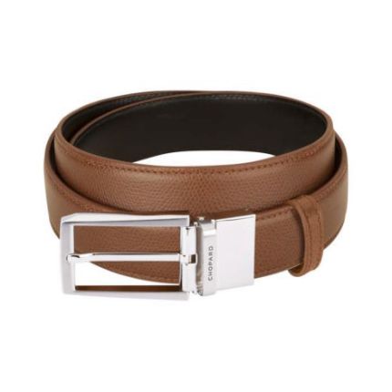 95009-0246 | Chopard L.U.C Belt Black Smooth Leather Chataigne Printed Calfskin Leather