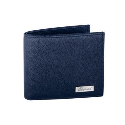 95012-0233 |Chopard IL Classico Small Wallet Navy Blue Printed Calfskin Leather