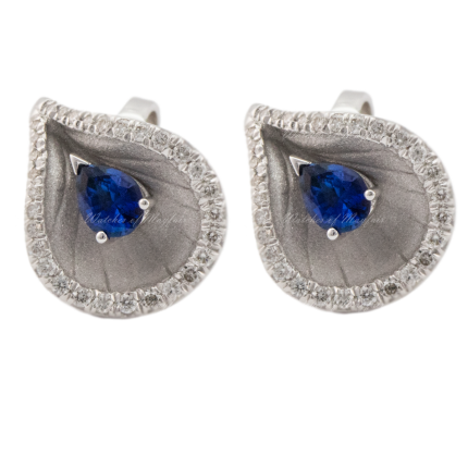 GOR2450 | Annamaria Cammilli Goccia Premiere Colour Diamonds White Gold Earrings