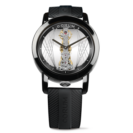 B113/03952 - 113.955.95/F371 CA59G | Corum Golden Bridge 43 Titanium Dlc Art Deco Limited Edition watch. Buy Online