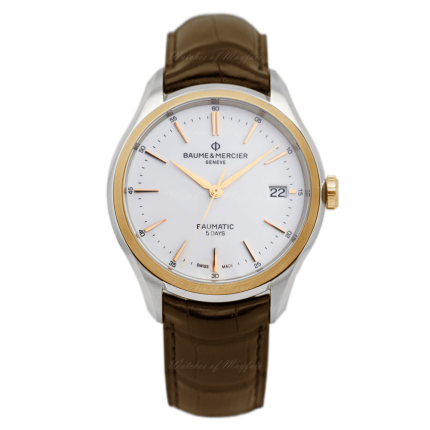 10401 | Baume & Mercier Clifton Baumatic Stainless Steel 40mm watch. Buy Online