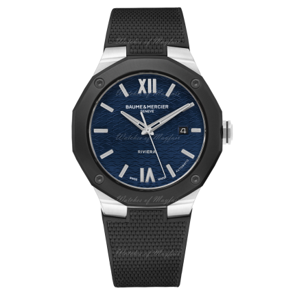 10768 | Baume & Mercier Riviera Steel-ADLC Automatic 42 mm watch. Buy Online