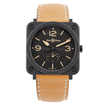 BRS-HERI-CEM/SCA | Bell & Ross BR S Quartz Heritage Ceramic 39 mm watch | Buy Online